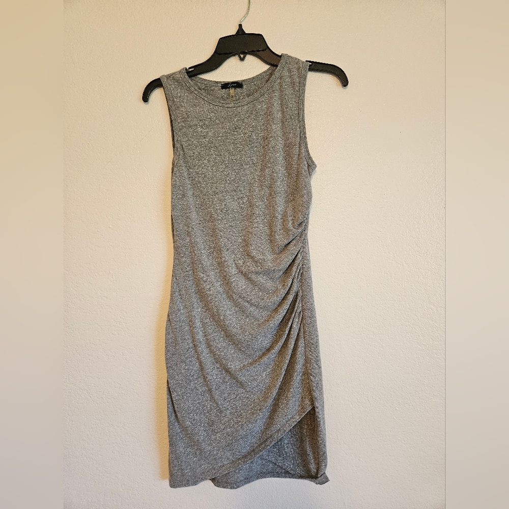 Grey ruched dress